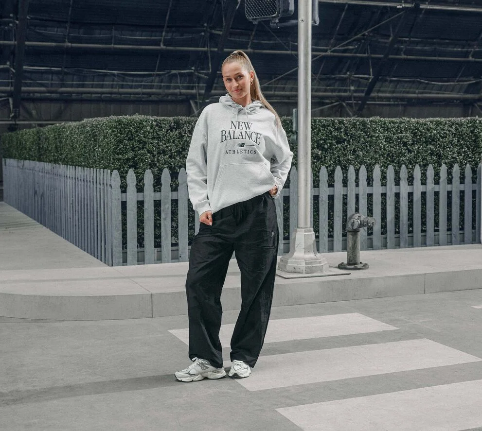Jordyn Huitema wearing The 9060 for Grey Days